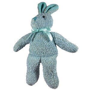 Blue Plush Bunny Stuffed Animal By Flowers Inc. Balloons 9" Polyester Child Toy
